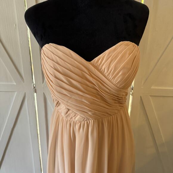 Jenny Yoo Strapless Mini Prom A Line Chaffon Dress Size 4 - Picture 2 of 13